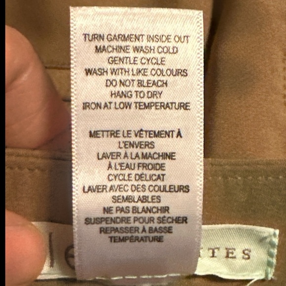 NWT Cleo petites stretch trouser two front pockets front slimming panel camel - Picture 10 of 10